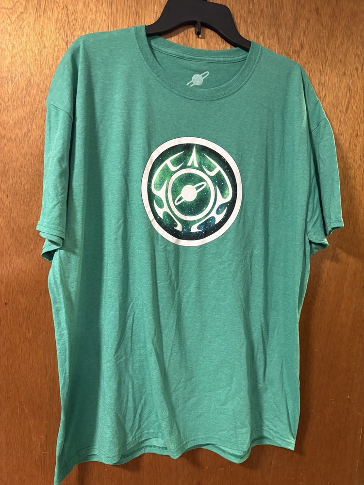Loot Crate Space Planet Symbol Graphic T-Shirt XL Green Galaxy Sci-Fi Tee