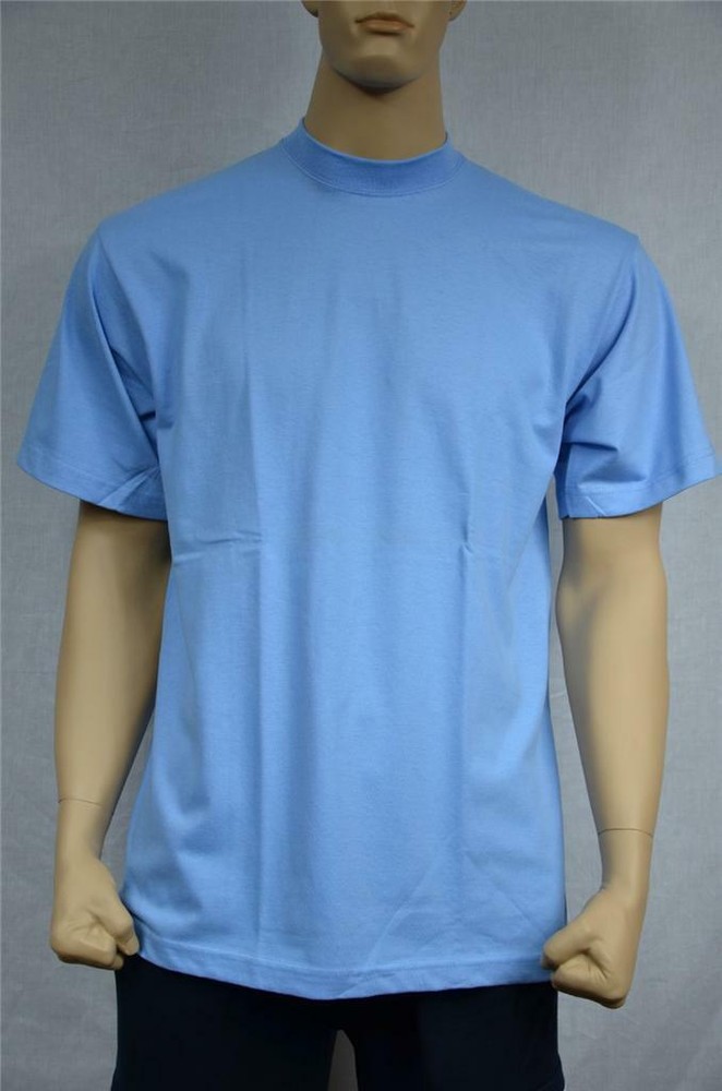 6 NEW SHAKA WEAR SUPER MAX HEAVY WEIGHT T-SHIRTS SKY BLUE TEE PLAIN S-5XLT