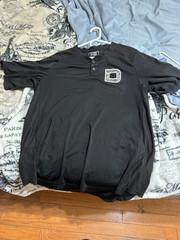 Diamonds, new era, black XL partial button up t-shirt