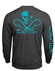 Salt Life Skull & Hooks Long Sleeve Men’s Graphic TShirt, Lg or XL
