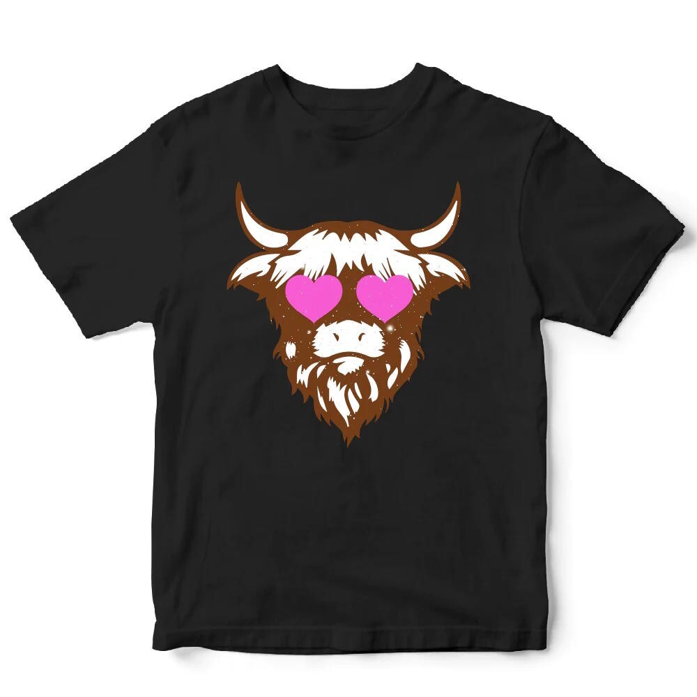 Valentines Day Love Shaggy Cow Graphic T-Shirts New Colors and Sizes you pick