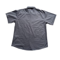 True Rock Short-Sleeve Gray Polka Dot Shirt Business Casual Classic, Size XL NET