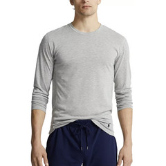 Polo Ralph Lauren Mens Small Grey Heather Long Sleeve Crew Cotton T-Shirt O3-20