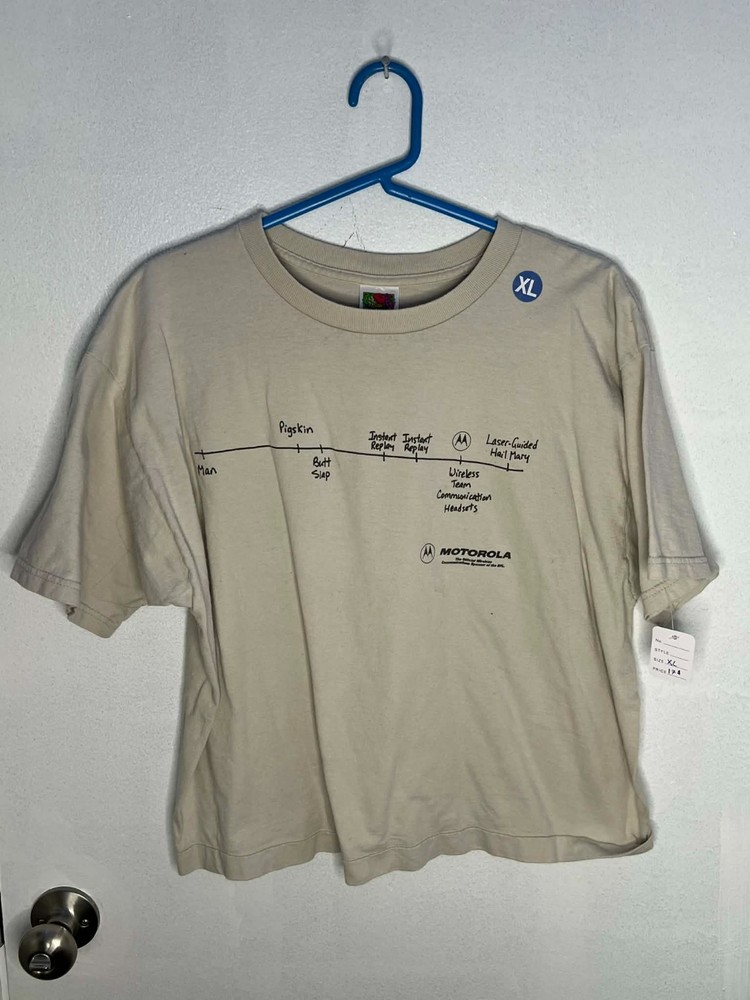 Vintage Motorola Wireless Promo T-Shirt XL Y2K Tech Advertising Company Rare