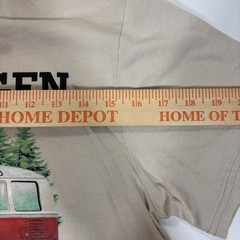 Volkswagen Bus Shirt Mens Medium Tan Original Bus 1960 Style front logo car
