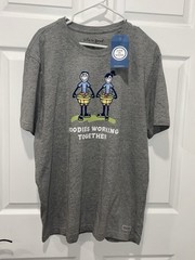 Life Is Good Men’s Size XL Tee Shirt Short Sleeve “Foodies Working Together” NWT