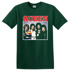 Queen Rock Band T Shirt Freddie Mercury Portrait Music Tee Vintage Style