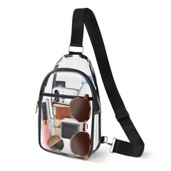 Clear Crossbody Bag with Adjustable Strap for Stadium Events and Sport Concert
