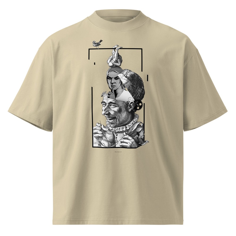 The Power Of A Creative Mind, Unisex organic tees, Oversized high neck t-shirt