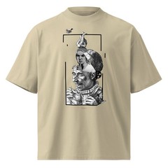 The Power Of A Creative Mind, Unisex organic tees, Oversized high neck t-shirt