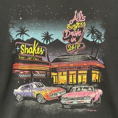 J Galt Shirt Mens Extra Large XL Streetwear Black Adult Al’s Burgers Hot Rods