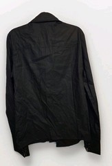 PUNK RAVE Men’s Punk Personality Asymmetric Shirt Slim Fit Casual Black Shirts