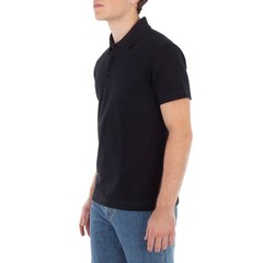 Burberry Logo Embroidered Straight Hem Cotton Polo Shirt