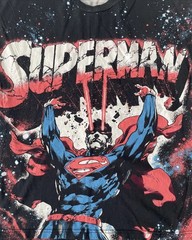 Superman DC Comics AOP Laser Eyes Flying Through the Universe Men Medium