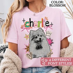 Custom Dog Comfort Tee Personalized Pet Lover Gift