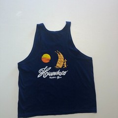 vtg 90s Huanchaco SURF Tank Top Sz Muscle Shirt Trujilla Peru Beach Sunset