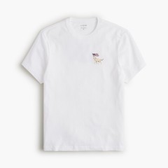 New JCREW Size Mens L American Dogs Graphic Tee White $49 CJ902