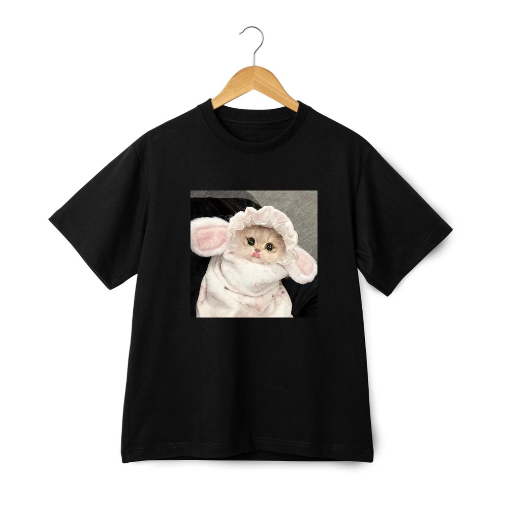 Charming Cat Dressing Posing Series T-shirt Trendy Unisex Tee Streetwear