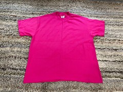 Vintage 90s Hanes Heavyweight 50/50 Blank T-Shirt Mens Large Single Stitch Pink