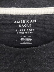 American Eagle Waffle Knit Shirt Mens XL Gray Super Soft Standard Thermal