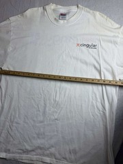 Vintage Y2K Cingular Wireless T-Shirt Mens Size XL White Heavyweight Tech Promo
