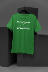 Gettin Lucky In Kentucky – classic hipster humor – Unisex Cotton T-Shirt Shirt