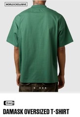 Carré Damask Shirt Mens Size Small Rare Forest Green OVERSIZED Fit Streetwear