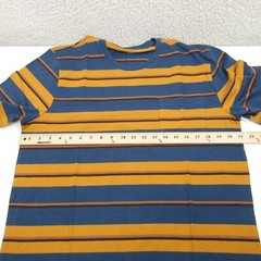 Goodthreads Pocket T-Shirt Men’s Large Tall Crewneck Blue/Tan Stripes Lot of 3