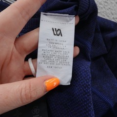 VRST Circuit Seamless Tank Small Blue Mens Space Dye Activewear Performance NWT
