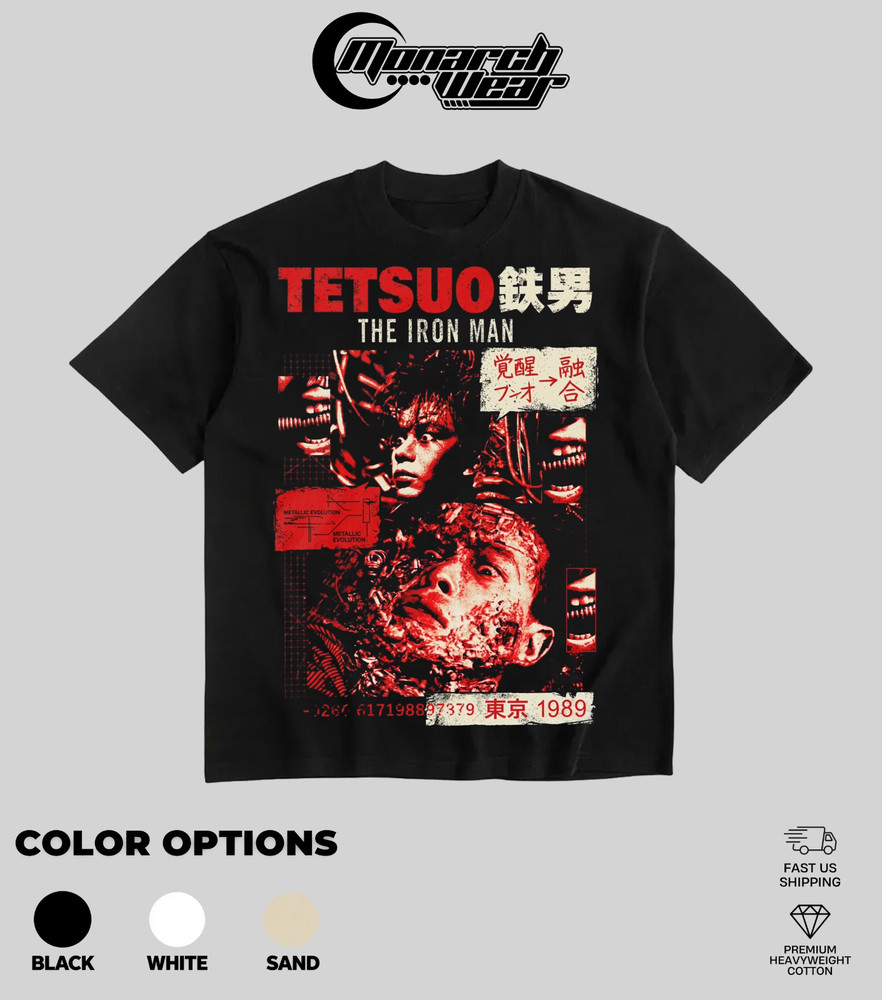 Monarch Wear “Tetsuo The Iron Man” Cyberpunk Cult Movie Heavyweight T-Shirt