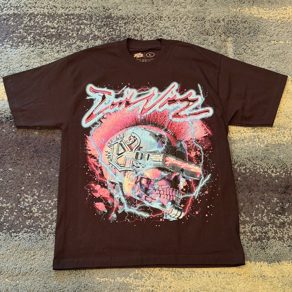 Evil Vice Neon Punk Black T-Shirt Men’s Large Streetwear Grunge Hype Urban