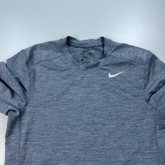 Nike Fitness Shirt Mens Small Fitted Gray Crew Neck Dri Fit Lightweight Stretch