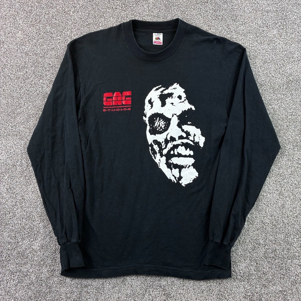Vintage GAG Studios Shirt Mens Large Black Zombie Props Hollywood Horror Movie