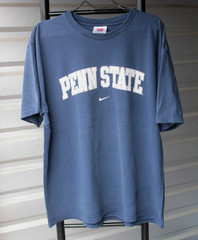 VTG 00s Nike “Penn State” Spellout Collegiate Navy Blue Mens T-Shirt L