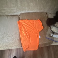 Athletic Works Men’s XL Orange Solid Crew Neck Short Sleeve Cotton Tagless Tee