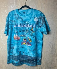 Gidan Caribbean Island Vintage All over Print T-shirt Size XL