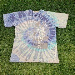 Vintage Hampton-Beach Surfer Spiral Tie-Dye Shirt M 21×27 90s