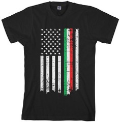 Italian Thin Line American Flag Men’s T-Shirt Italy Colors