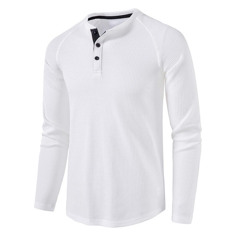 Zonbailon men’s t-shirt solid color breathable men’s bottomed shirt long sleeve
