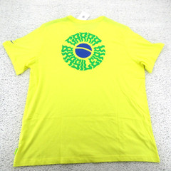 Nike Brazil Voice Graphic T-Shirt Men’s Size Large Dynamic Yellow NEW DH7662-740