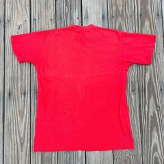 Vintage 80s Single Stitch Lee Jeans Logo Graphic Tee Shirt Mens M