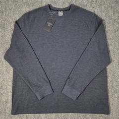 NWT VRST R&R Waffle Crew Shirt Mens XXL Darker Ardosia Slate Heather Blue 2XL