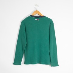 Vintage Y2K Tommy Hilfiger Thermal Shirt T Shirt Mens Medium – Distresed Green
