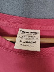 Hanes ComfortWash Garment Dyed Long Sleeve T-Shirt Front Pocket 3XL