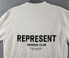 REPRESENT Owners Club Oversized Fit T-Shirt Mens XS Flat White Crewneck Pullover