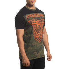 AMERICAN FIGHTER Men’s T-shirt GLOVER Athletic Military Green XS-4XL