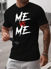 Round Neck Short Sleeve Men’s T-Shirt, Creative Printing Pattern