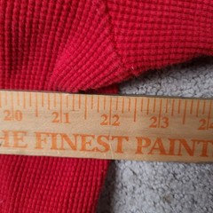 Big Easy Shirt Mens 3XL Red Thermal Waffle Knit Cotton Long Sleeve Crew Neck
