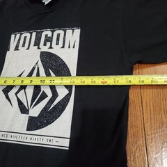 Volcom Shirt Mens Medium Black Stone Logo Since 1991 Graphic Tee Skateboarding