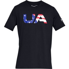 Under Armour 1333352 Men’s UA Freedom Big Flag USA T-Shirt, Black, Small